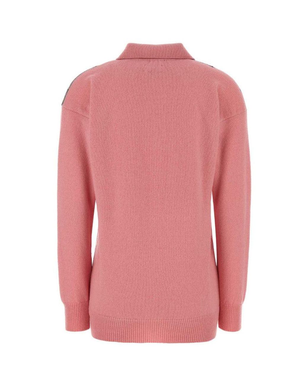 J.W. Anderson Pink Checks Shirt Collar Polo