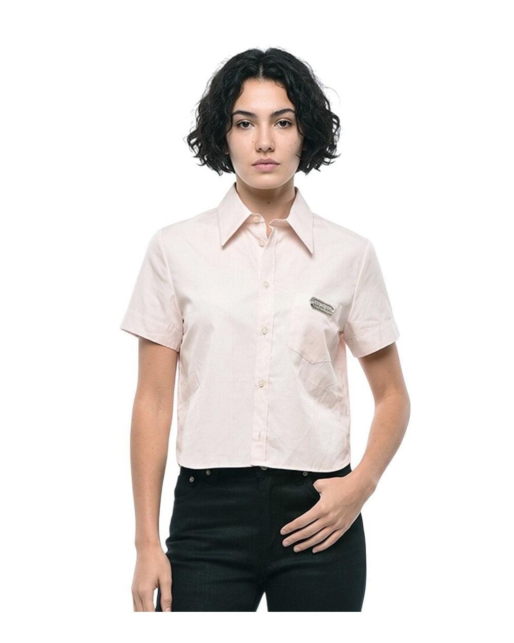 DSquared² White Light Cropped Shirt