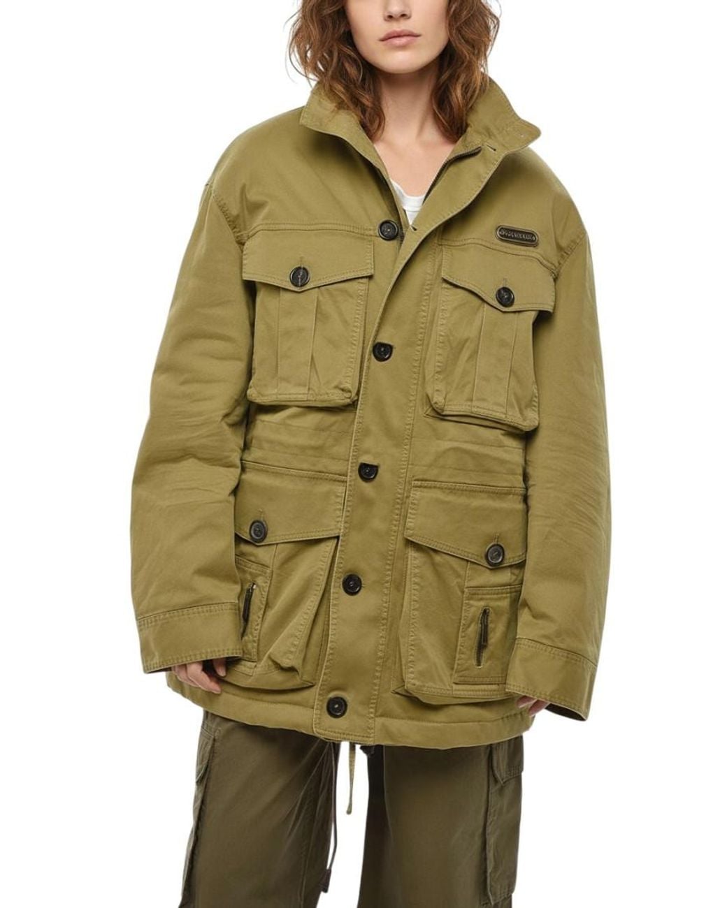 DSquared² Green Mock Collar Jacket