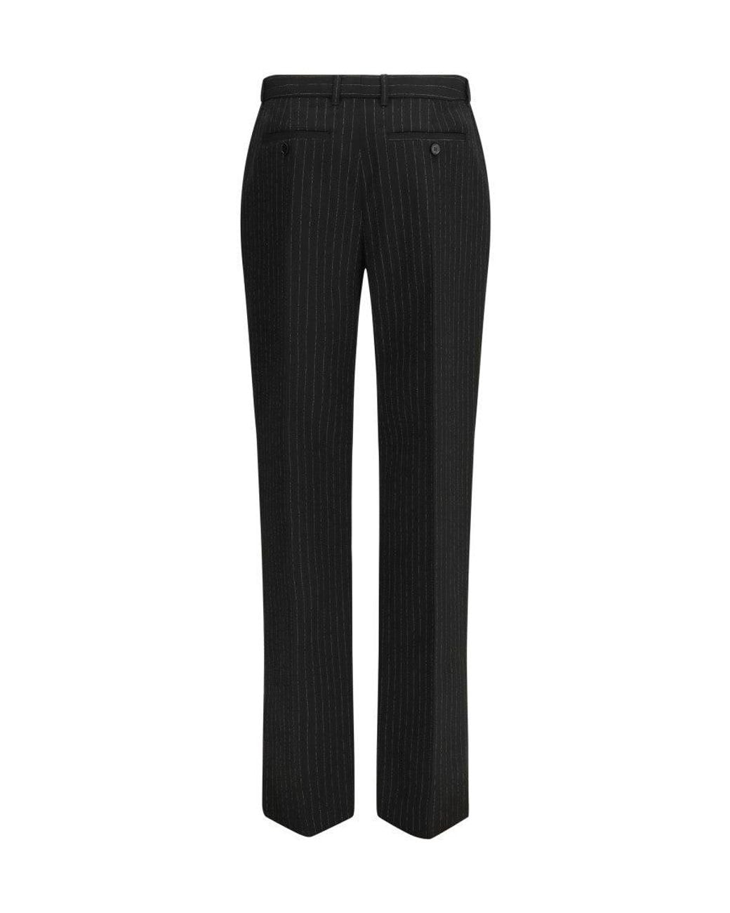 McQueen Black Regular Flat Front Pants