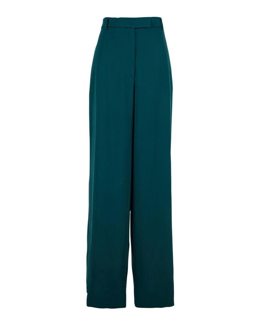 Dries Van Noten Green Relaxed Flat Front Pants