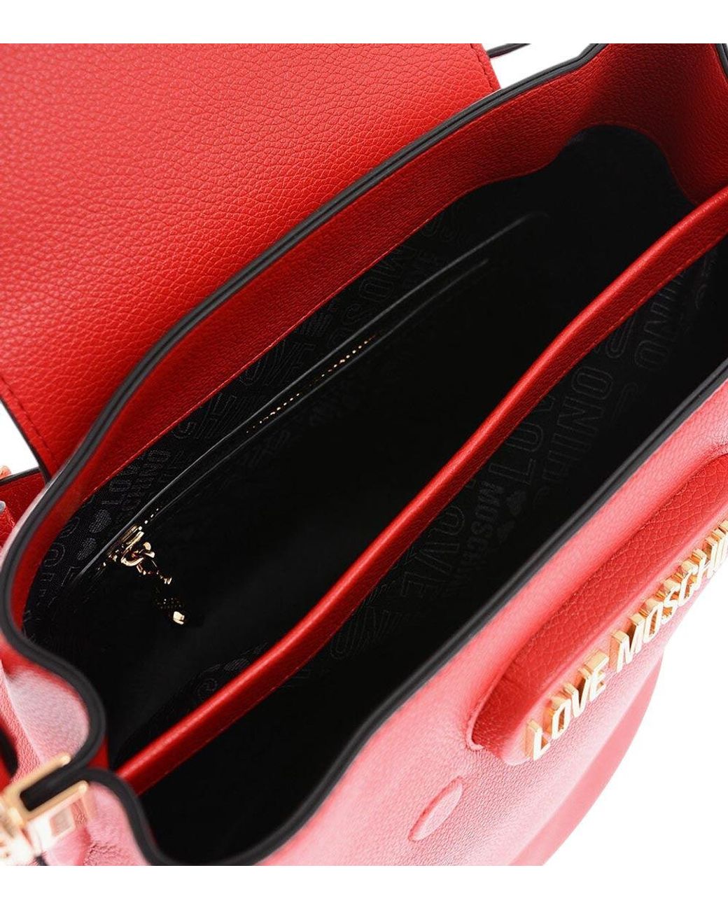 Love Moschino Red Logo Small Bucket Bag