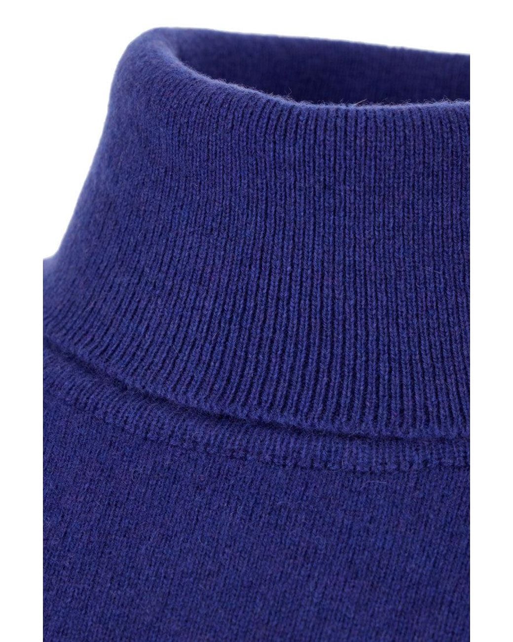Saint Laurent Blue Turtle Neck Sweater for men