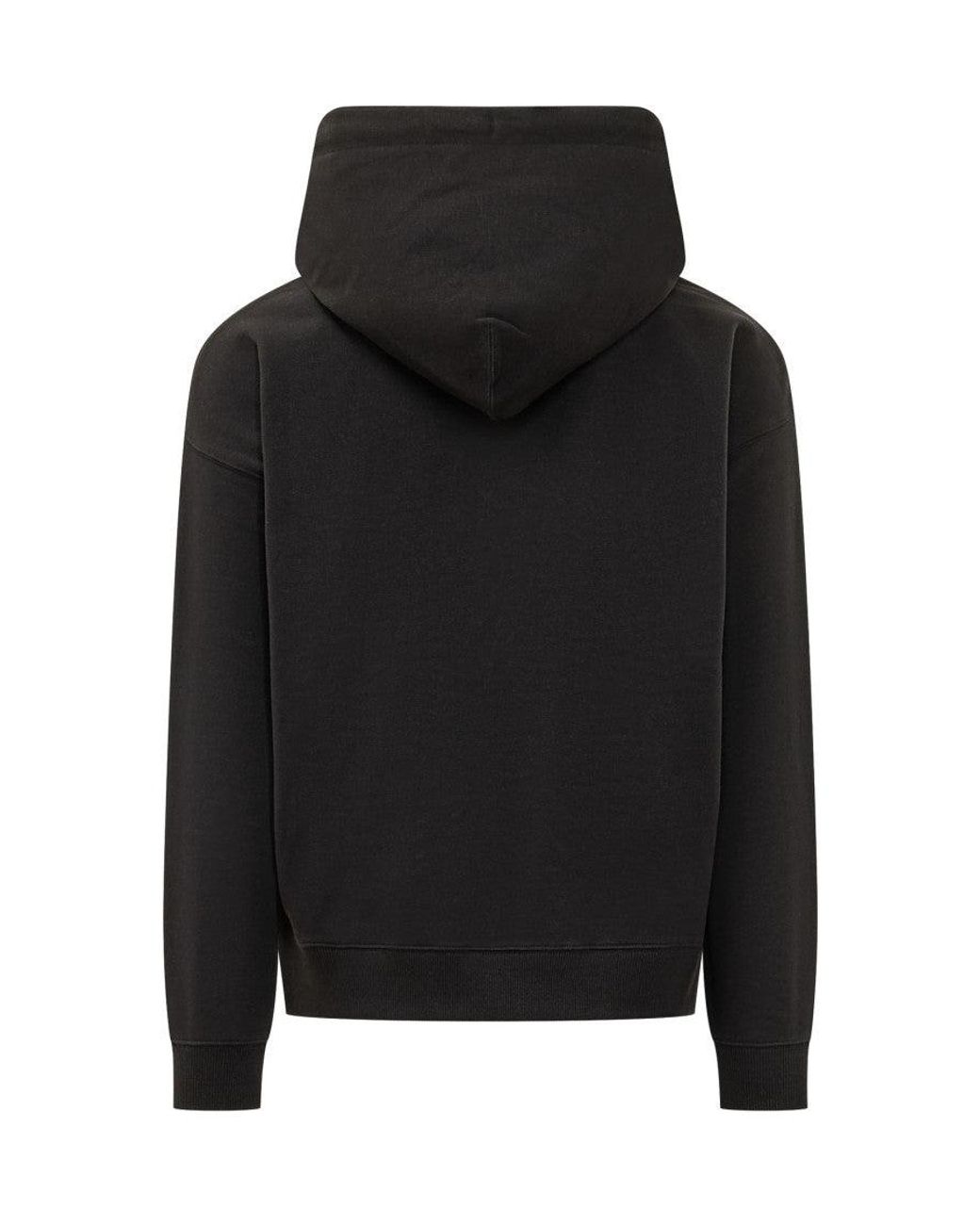 Y-3 Black Relaxed Logo Hoodie for men