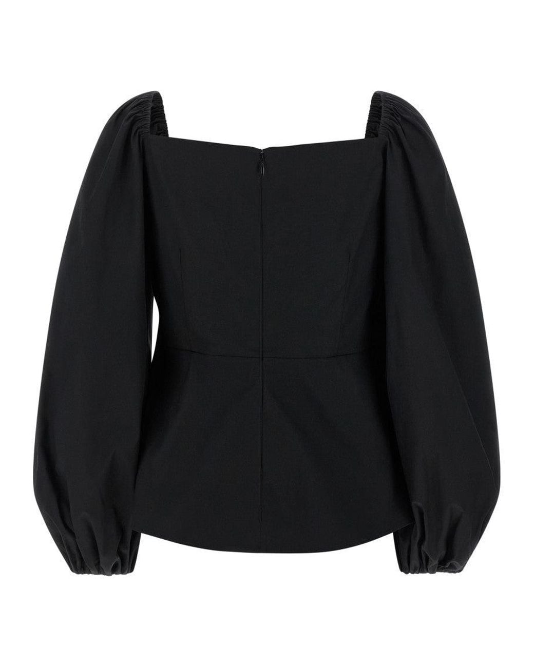 Carolina Herrera Black 'Puff' Sleeve Top