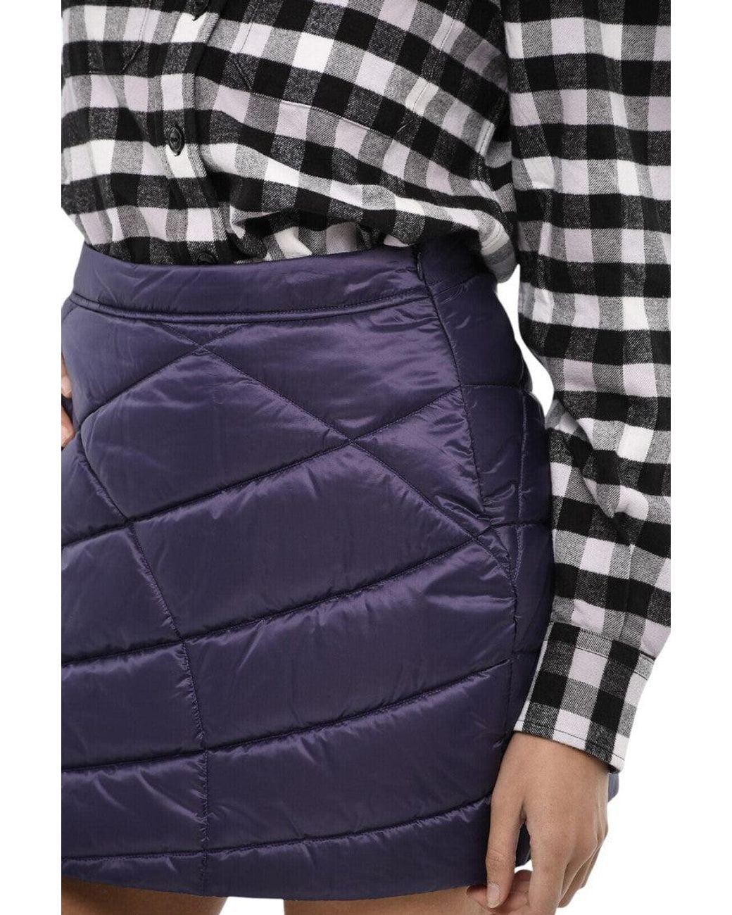 Woolrich Blue Quilted Mini Skirt
