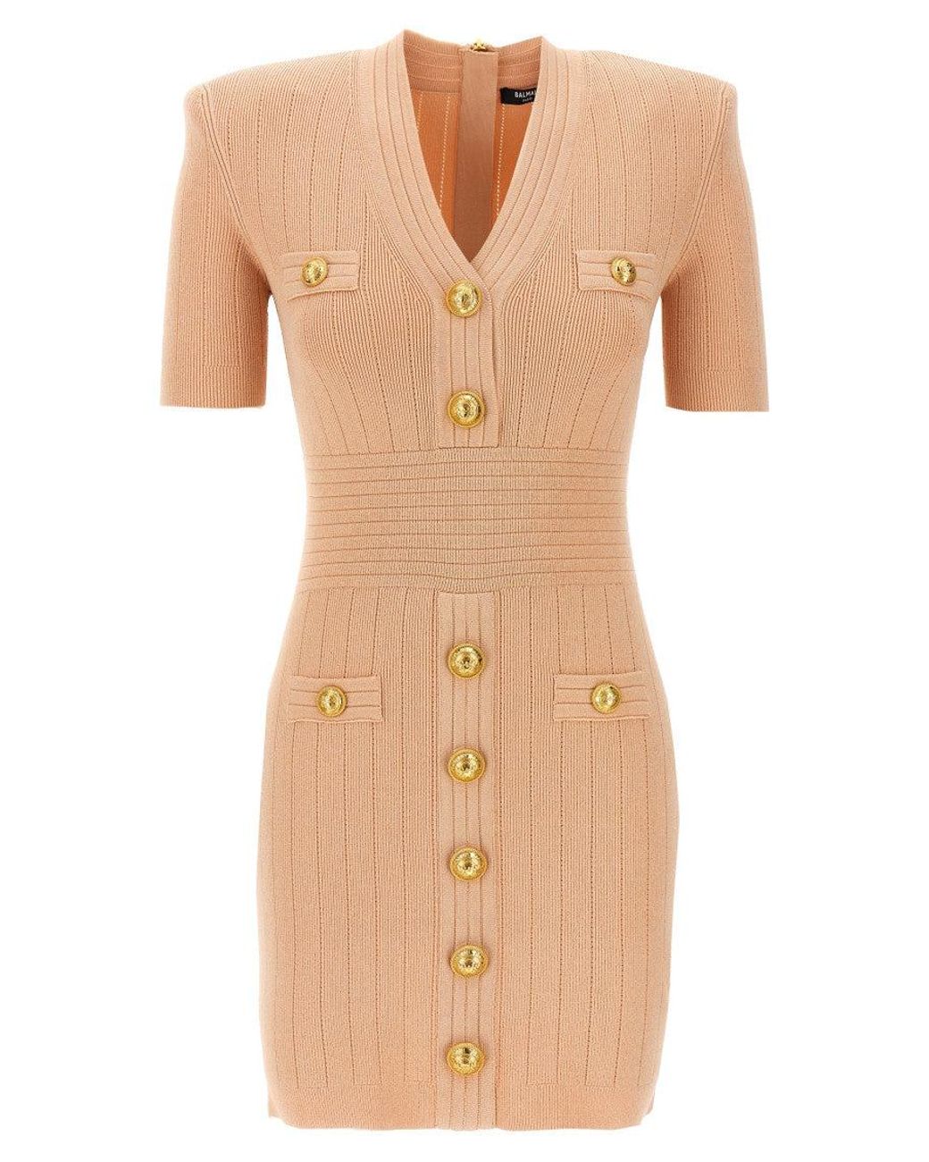 Balmain Natural Chiocciola Dress