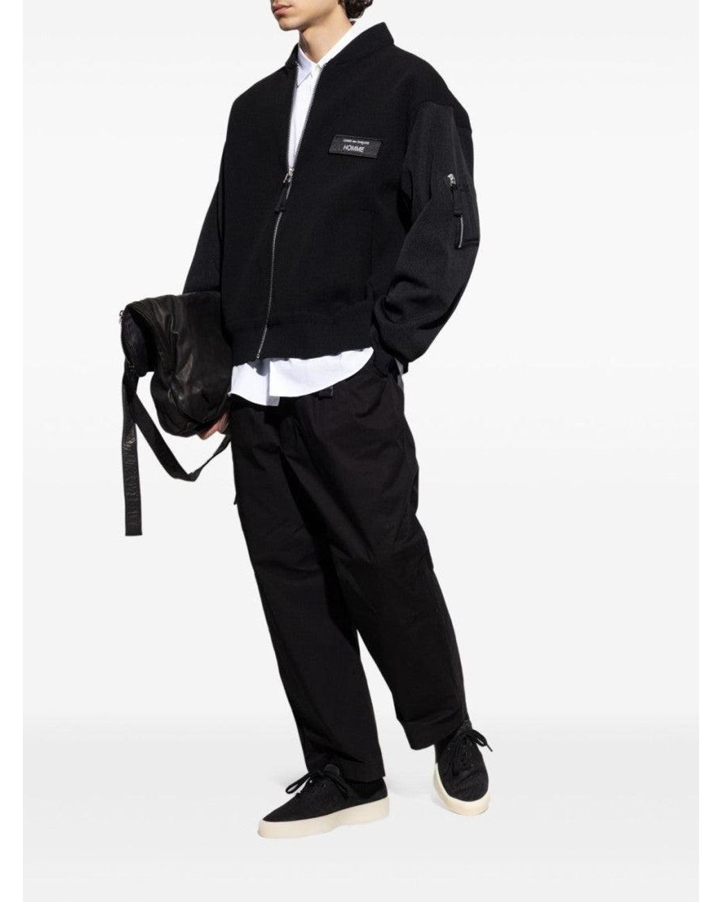 Comme des Garçons Black Front Zip Bomber for men