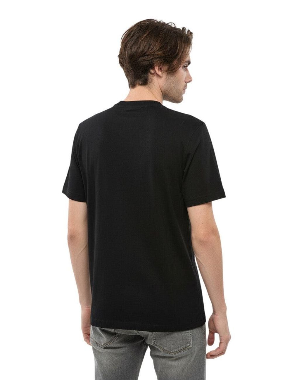 DIESEL Black Crew Neck T-Shirt for men