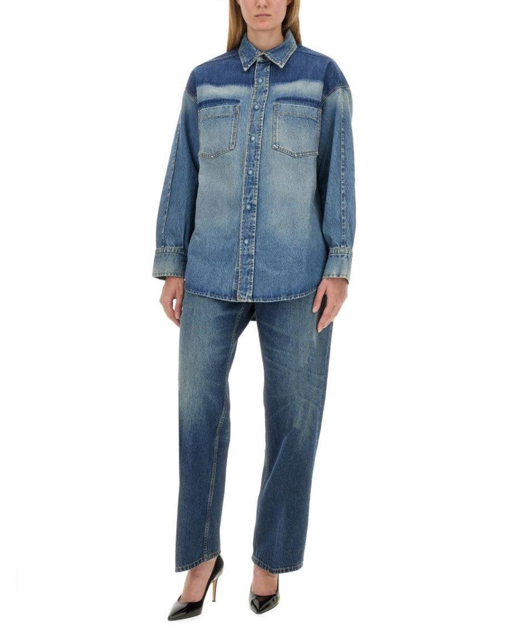 Victoria Beckham Blue Boyfriend Jeans