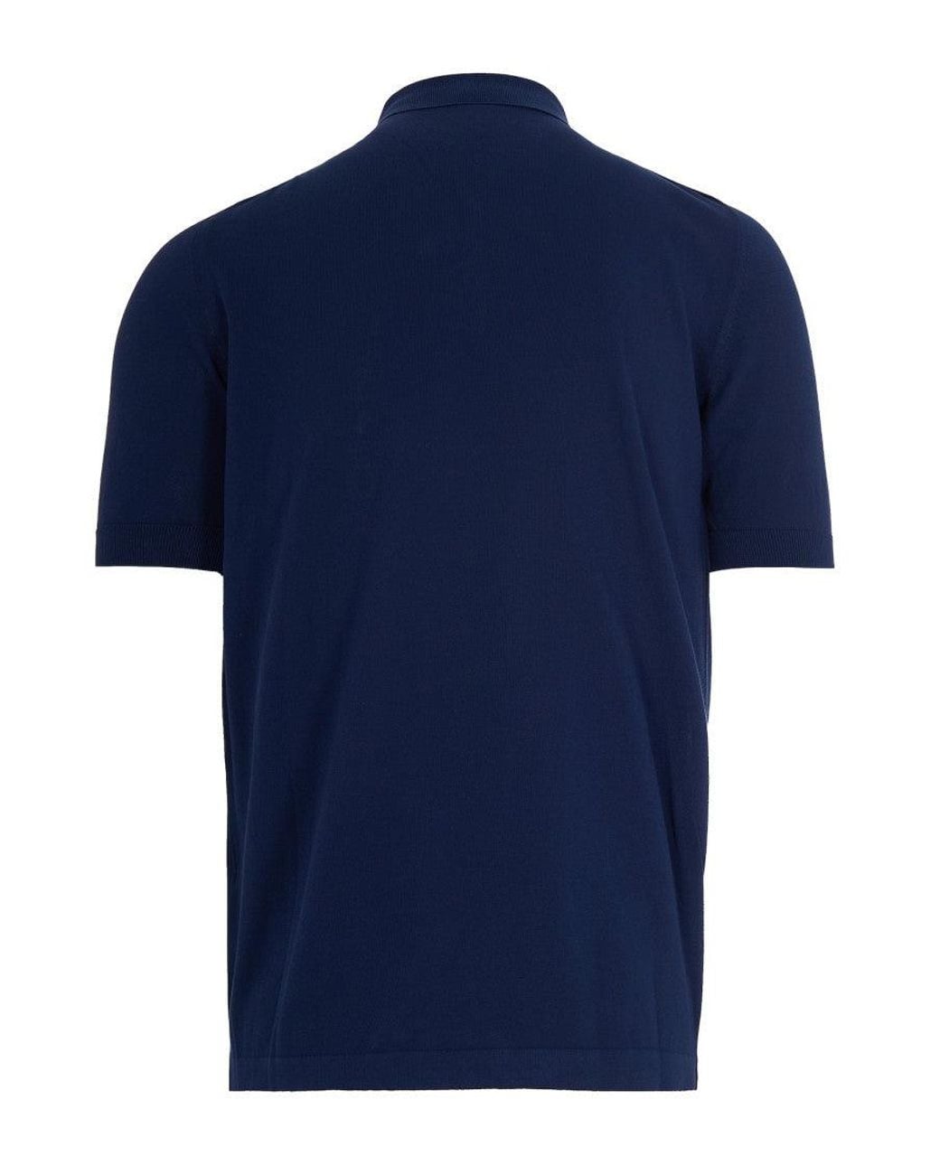 Eleventy Blue Regular Polo for men