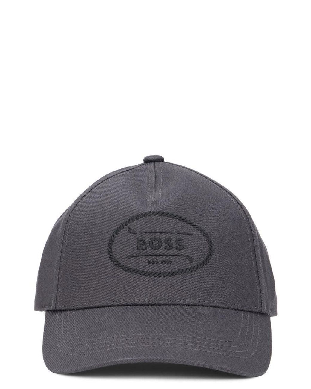 Boss Gray Logo Baseball Cap for men