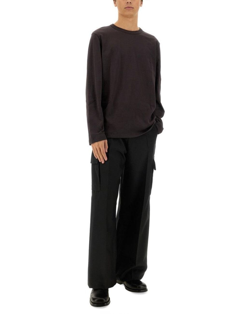 Helmut Lang Black Dark Solid T-Shirt for men