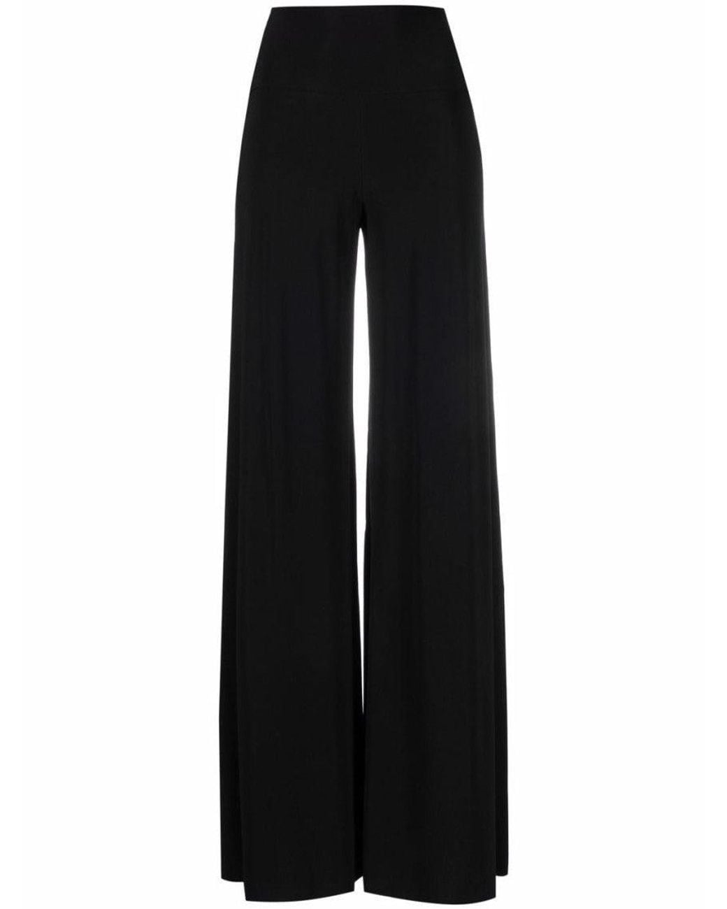 Norma Kamali Black Wide Leg Pant