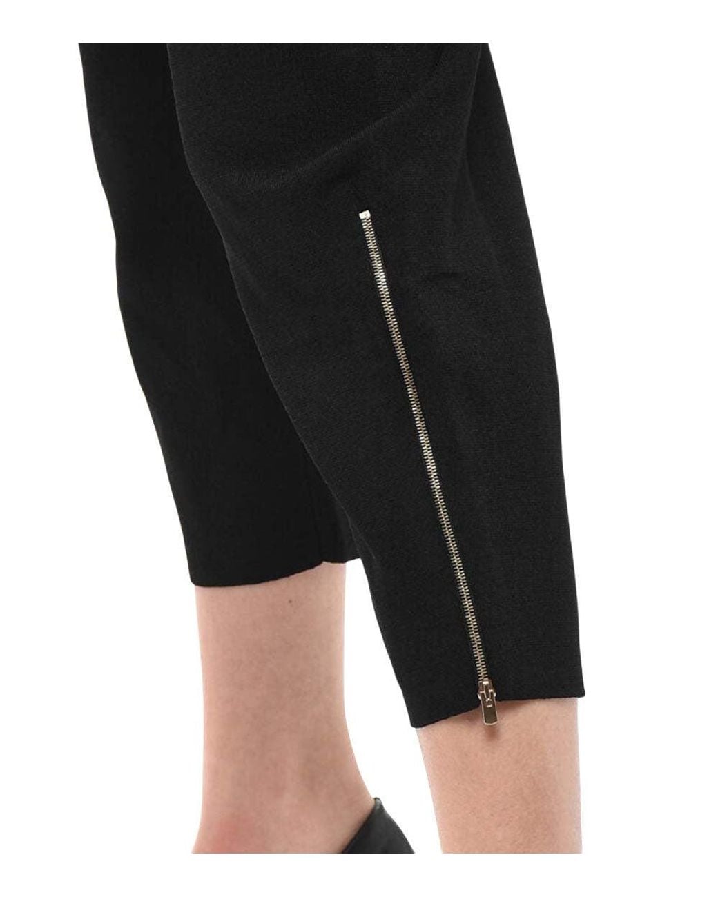 Stella McCartney Black Tapered Flat Front Pants