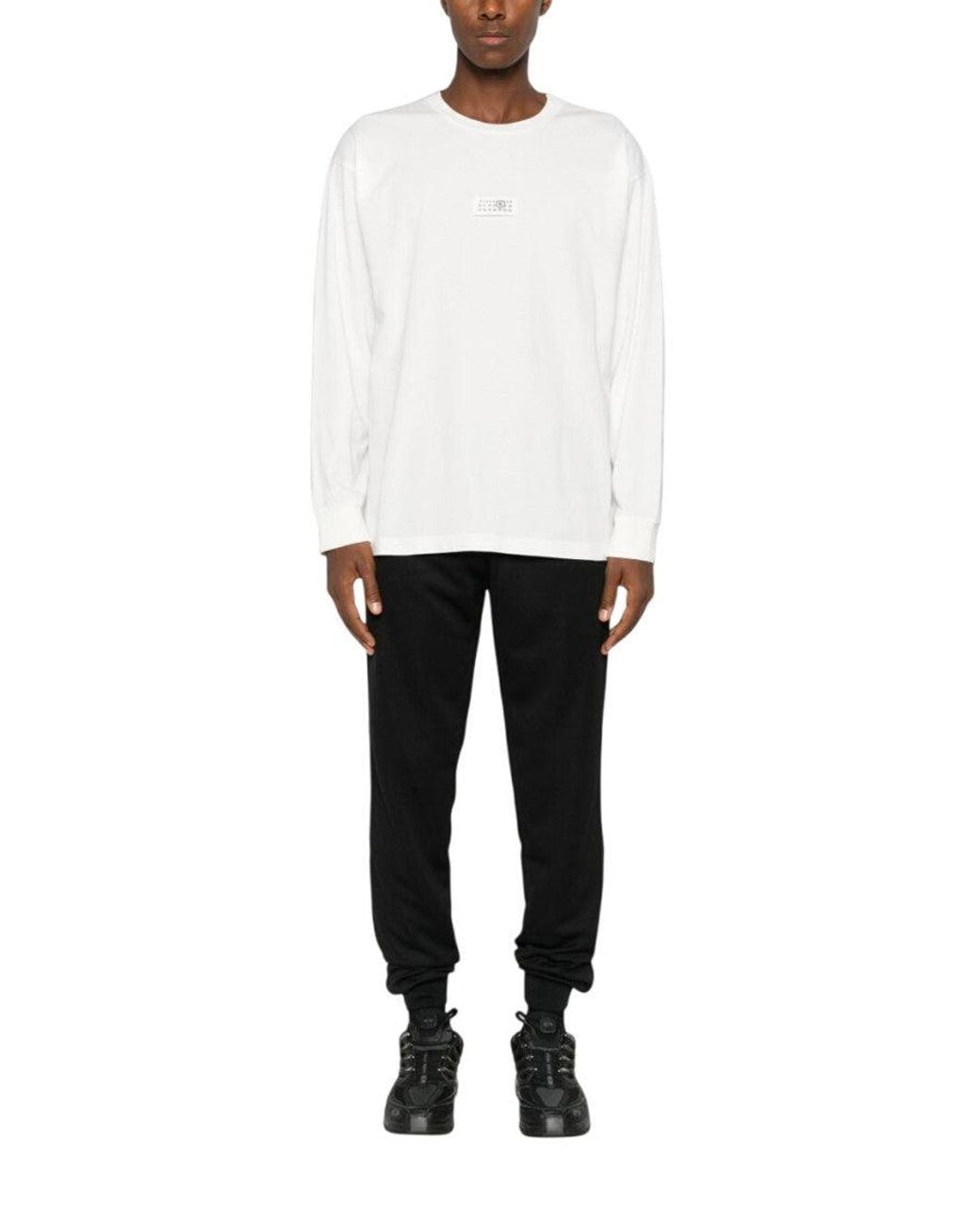 MM6 by Maison Margiela White Full Sleeves T-Shirt for men