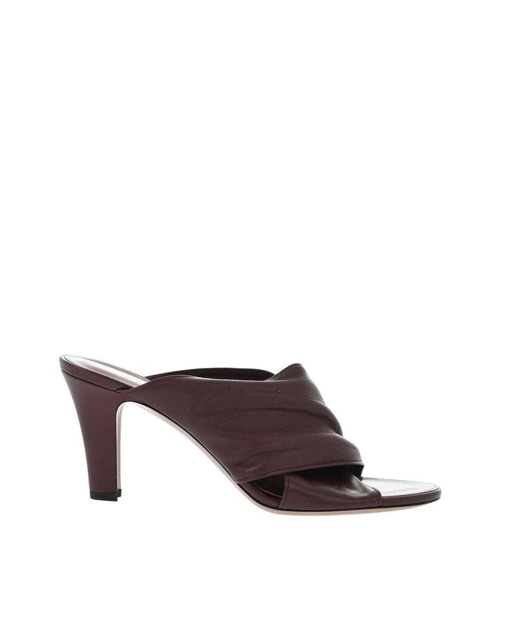 Paris Texas Brown Burgundy Leather Heels