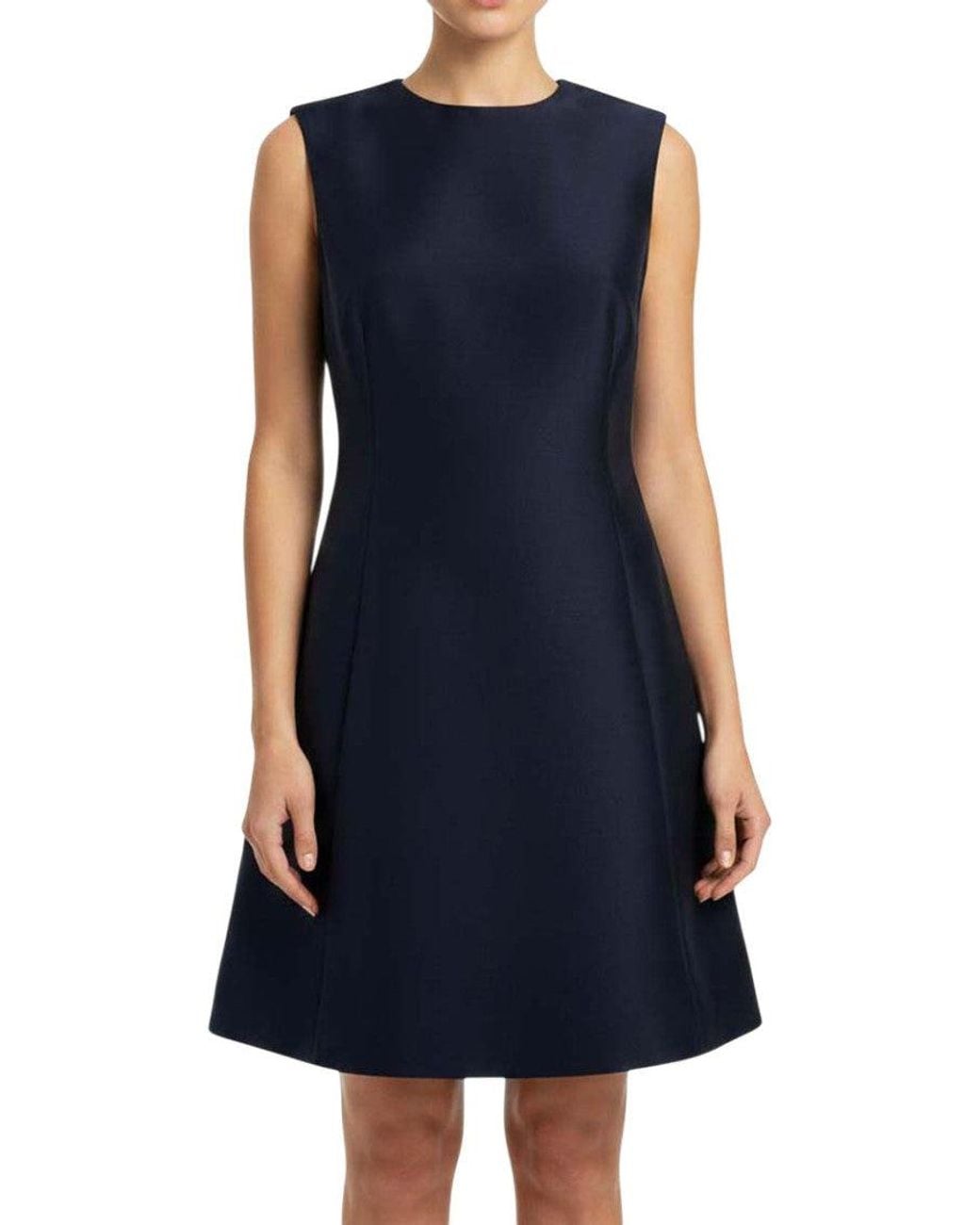 Balenciaga Blue Solid Mini Dress