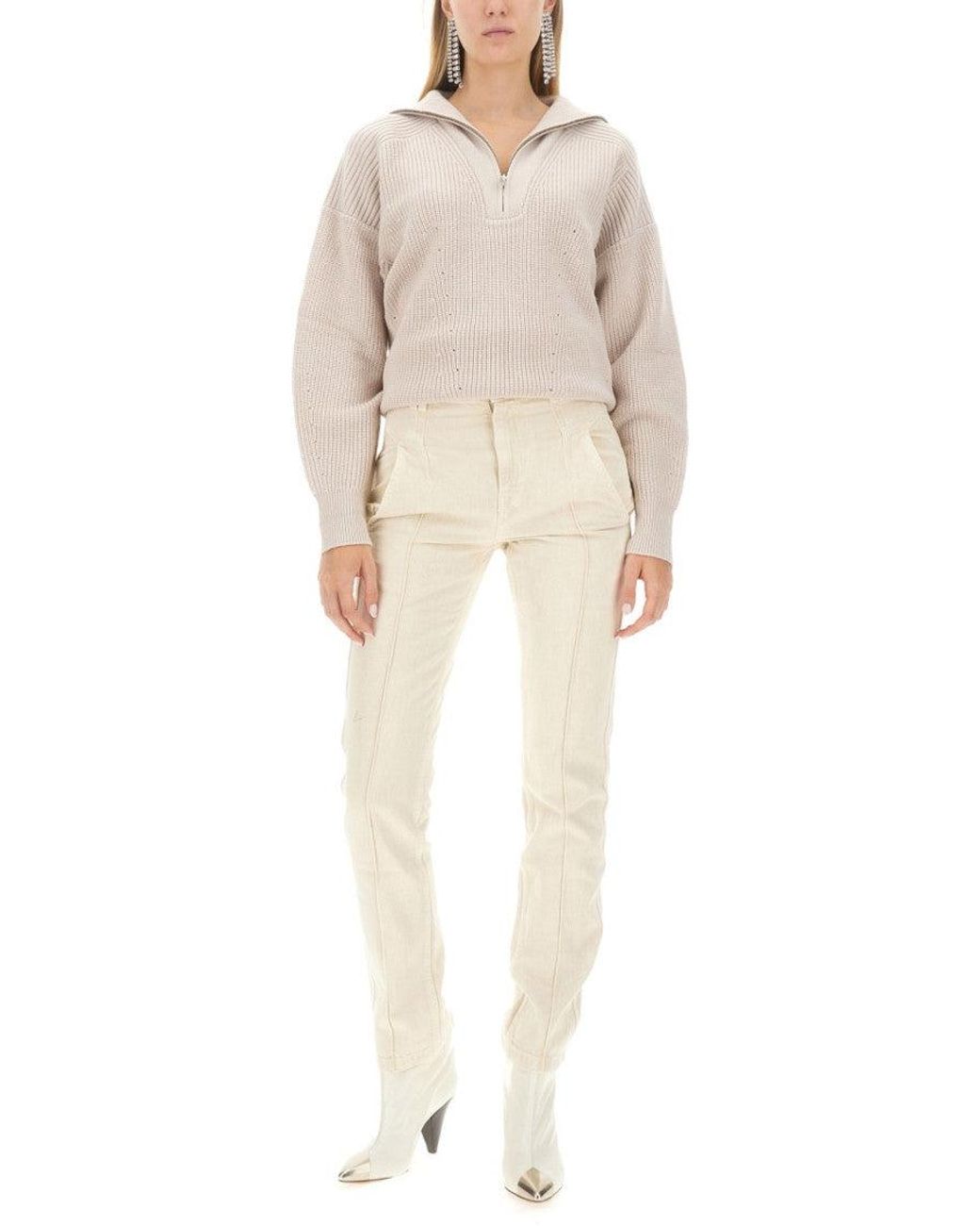 Isabel Marant White Benny Sweater