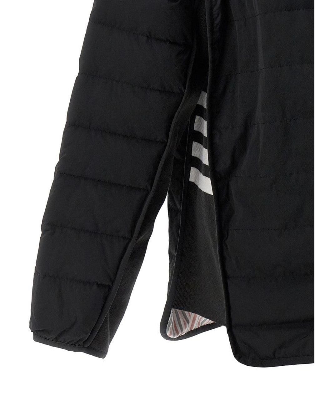 Thom Browne Blue 4 Bar Hooded Puffer Jacket for men