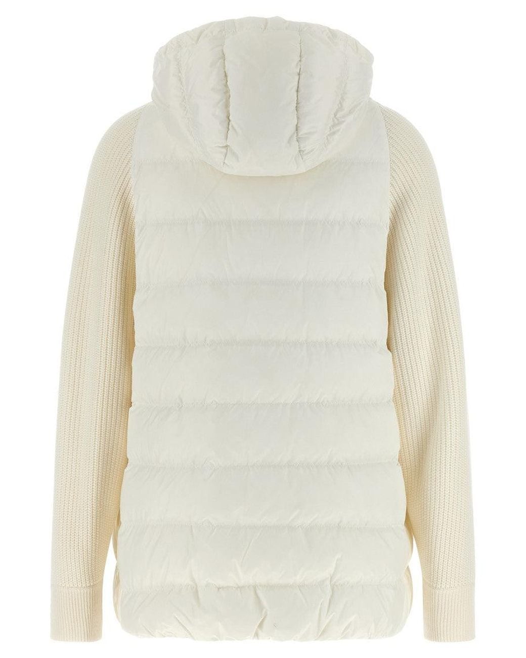 Brunello Cucinelli White Quilted Hood Jackets