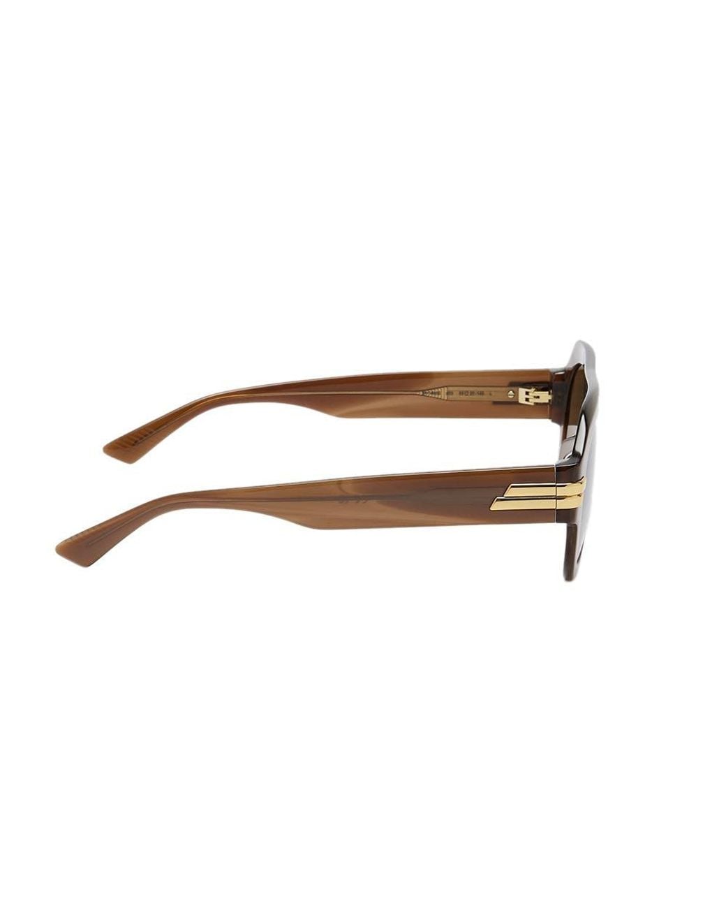 Bottega Veneta Brown Mitre Aviator Sunglasses