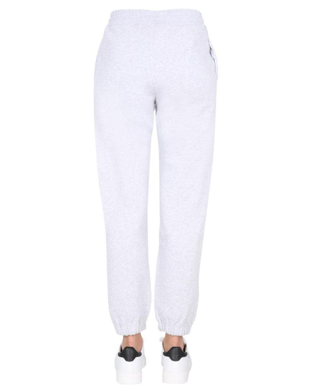 MSGM White Cotton Logo Activewear