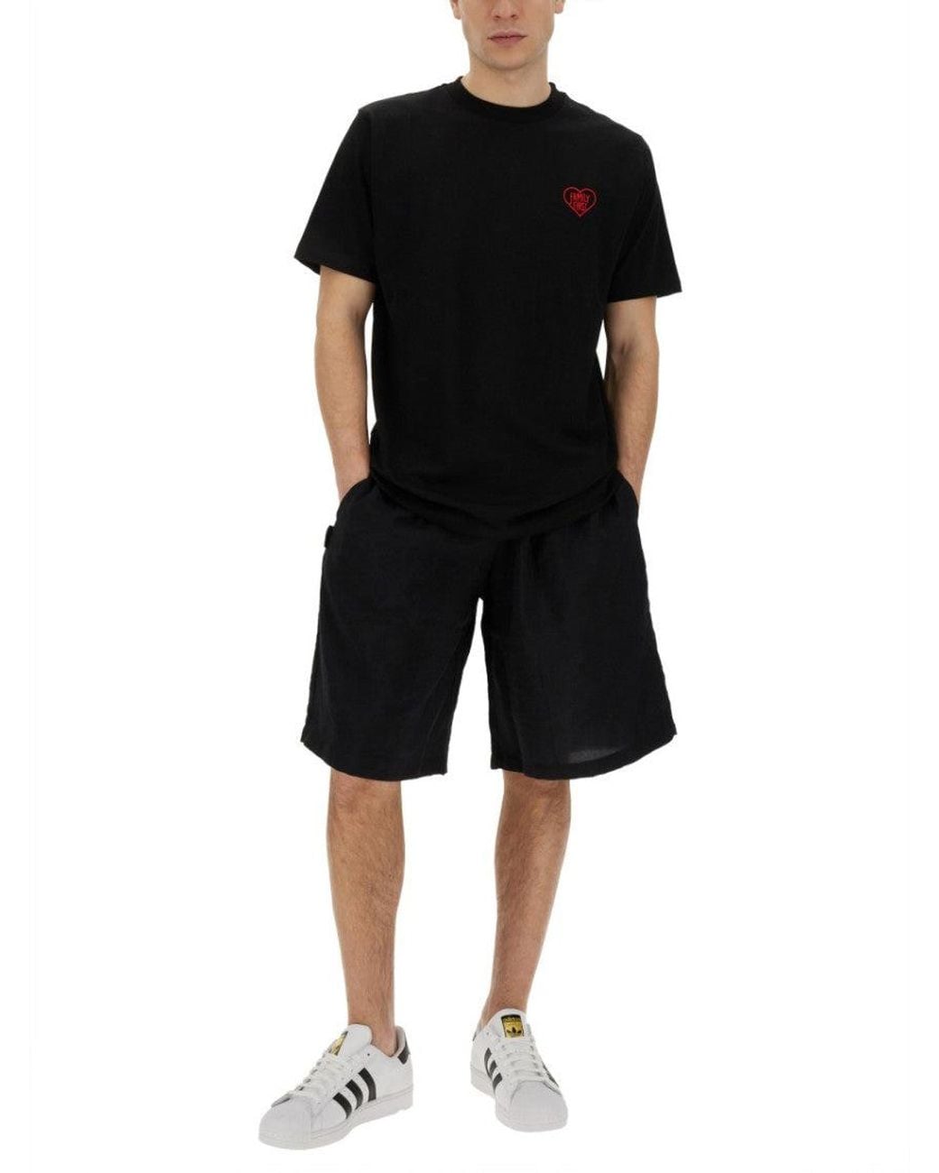 FAMILY FIRST Black Crew Neck T-Shirt for men