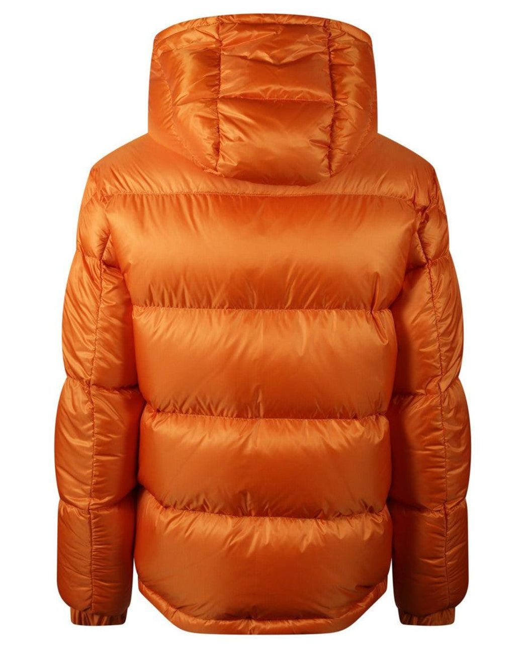 Moncler Orange Quilted Hood Jacket for men