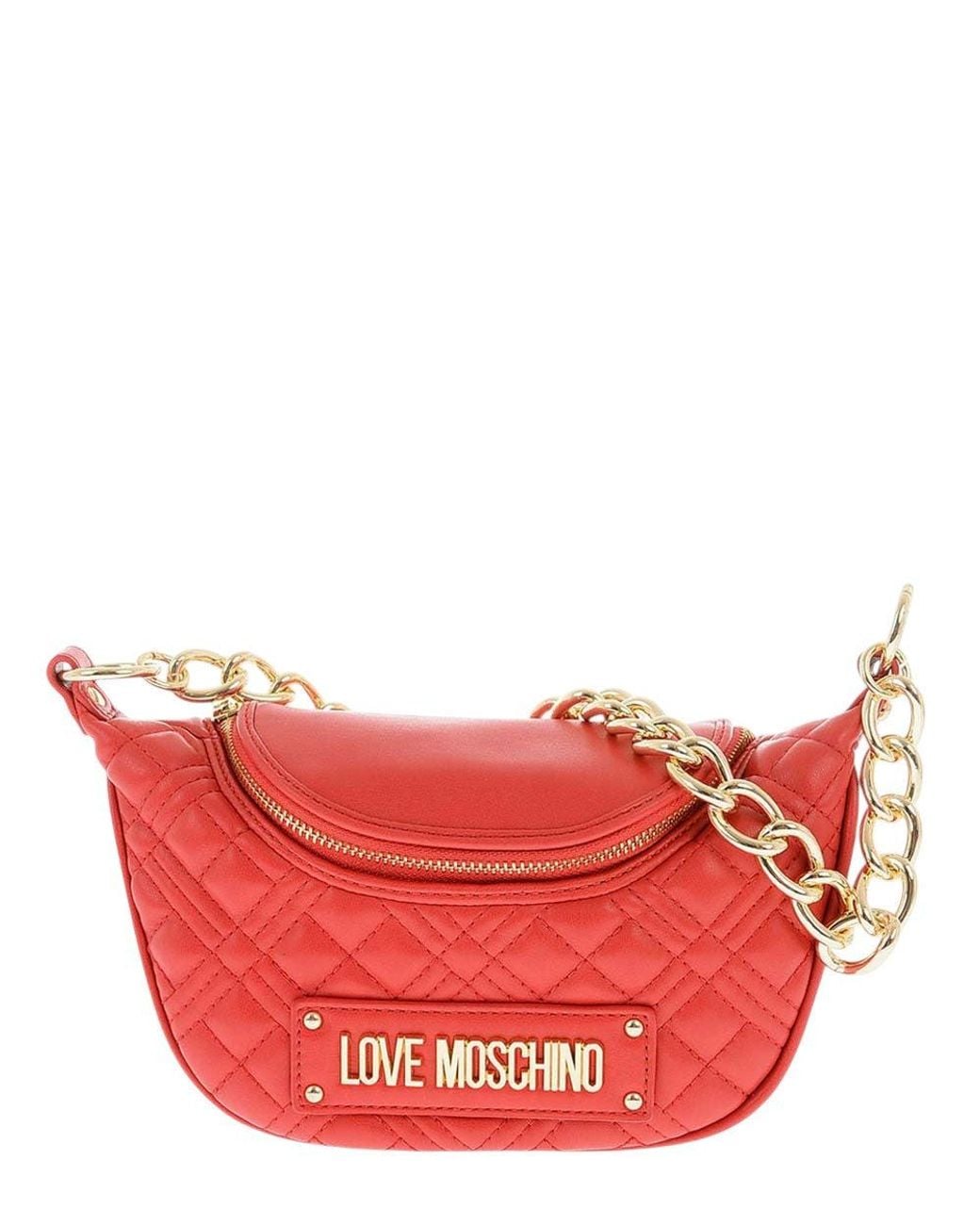 Love Moschino Red Logo Medium Crossbody Bag