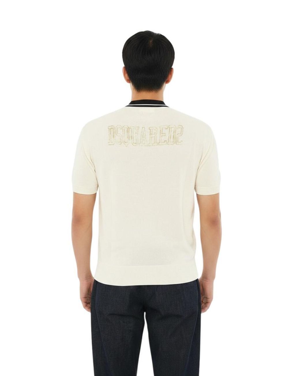 DSquared² White Short Sleeves Sweater for men