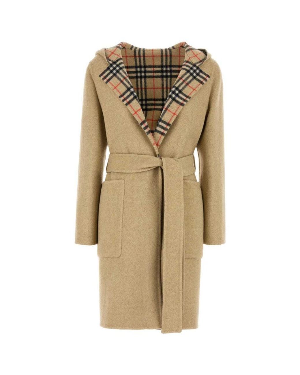 Burberry Natural Wool Reversible Coat