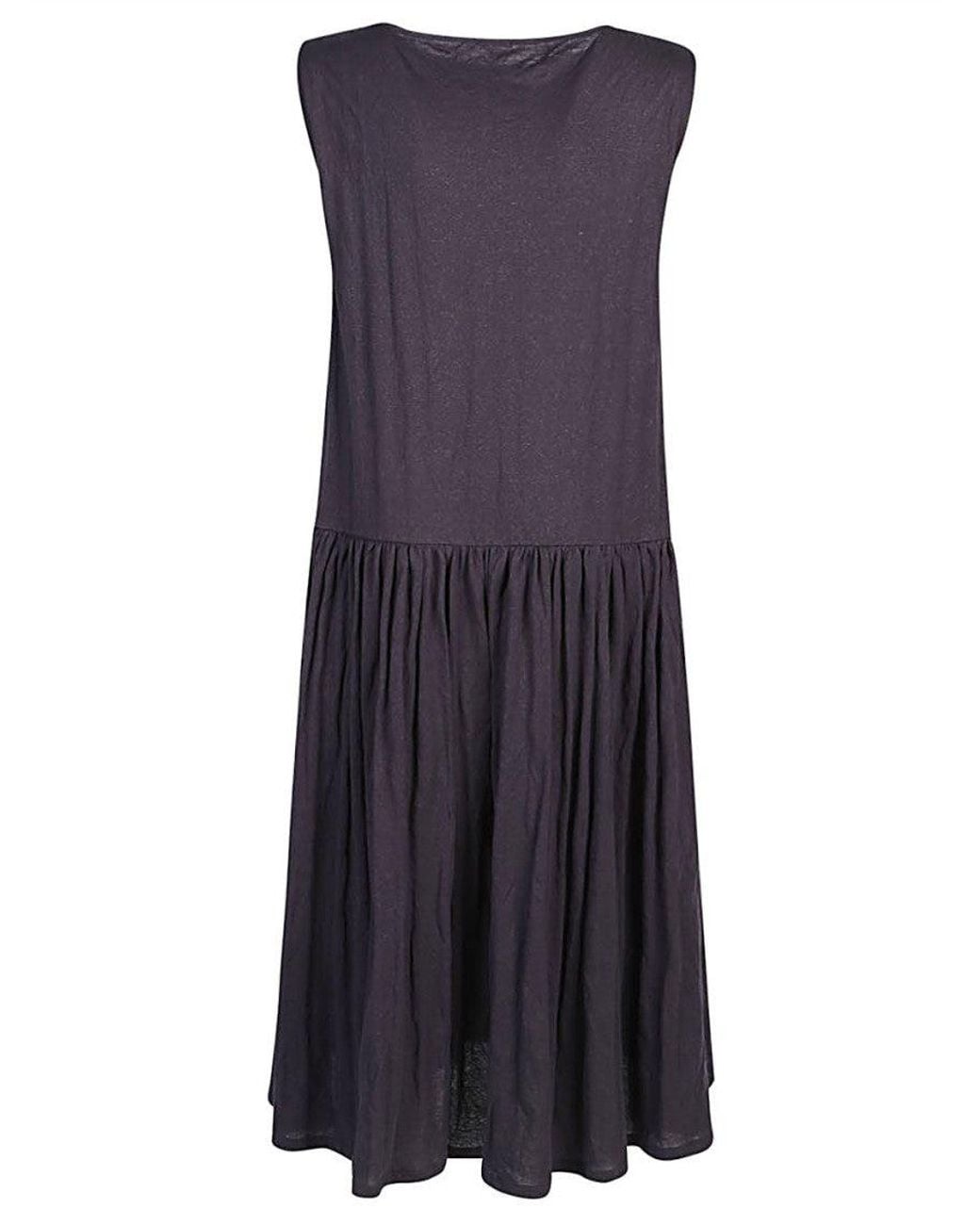 Apuntob Blue Jersey Midi Dress