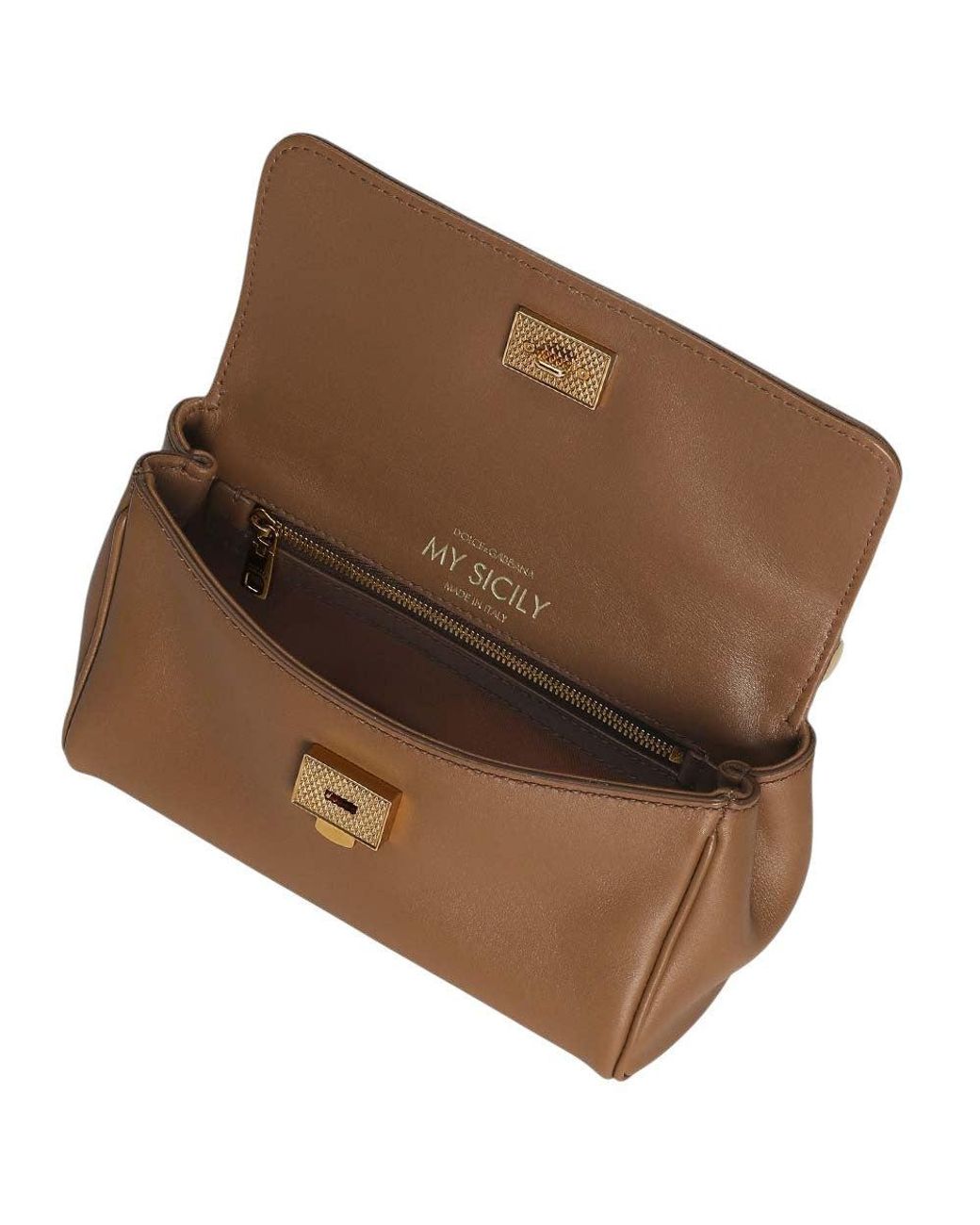 Dolce & Gabbana Brown Sicily Mini Satchel