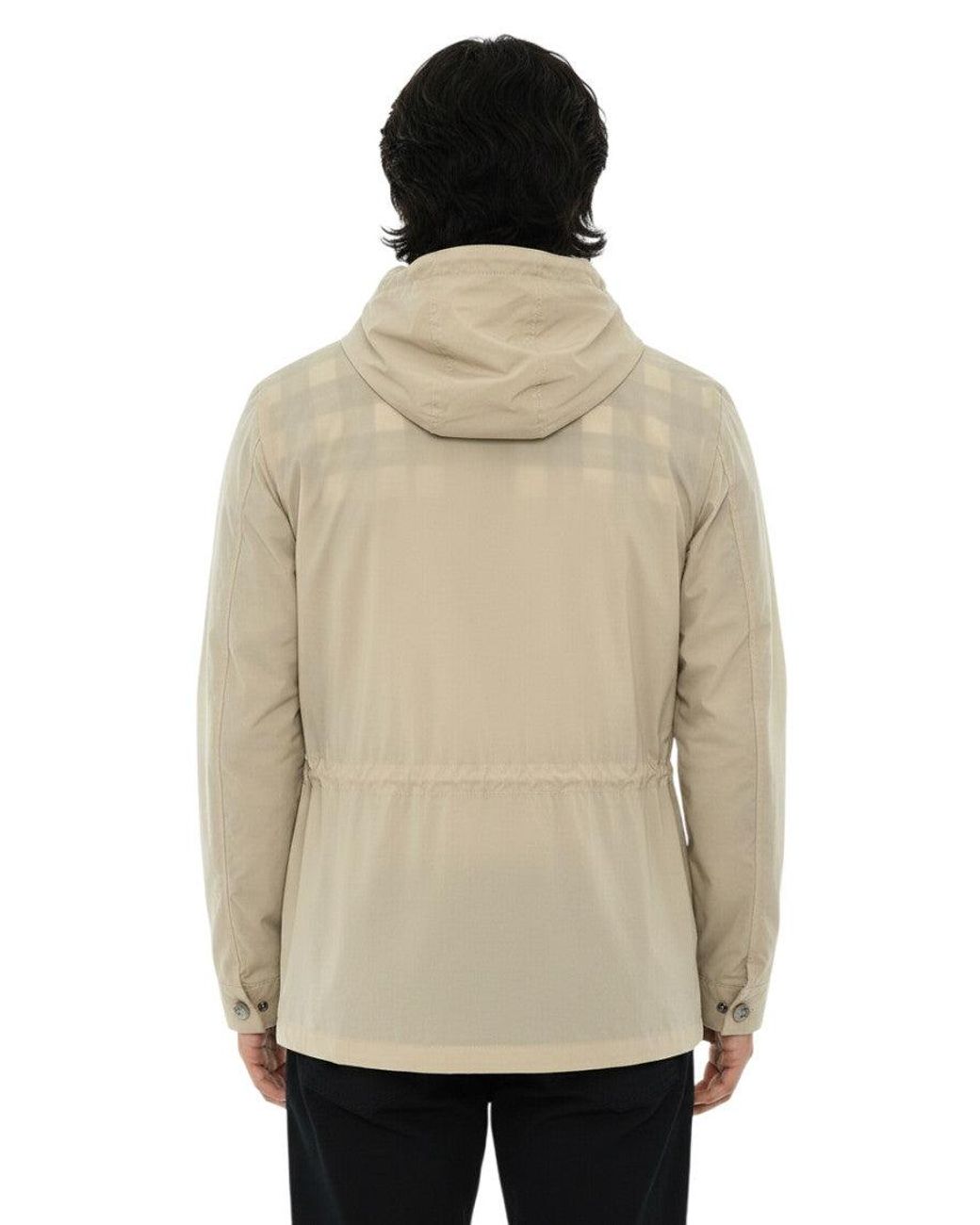 Woolrich Natural Check Hood Jacket for men