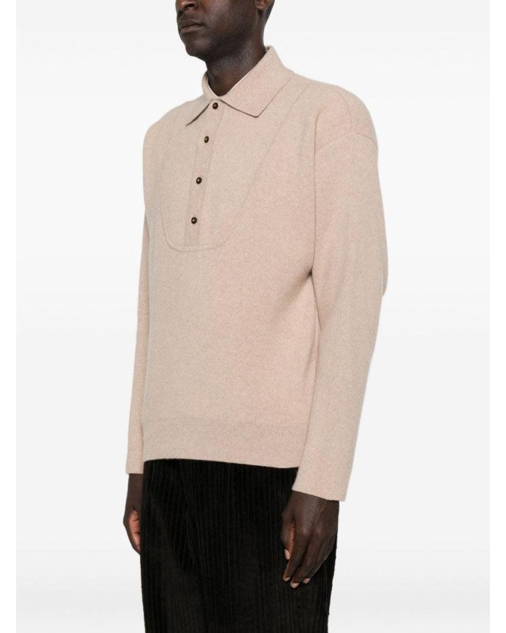 Jacquemus Natural Polo Neck Sweater for men