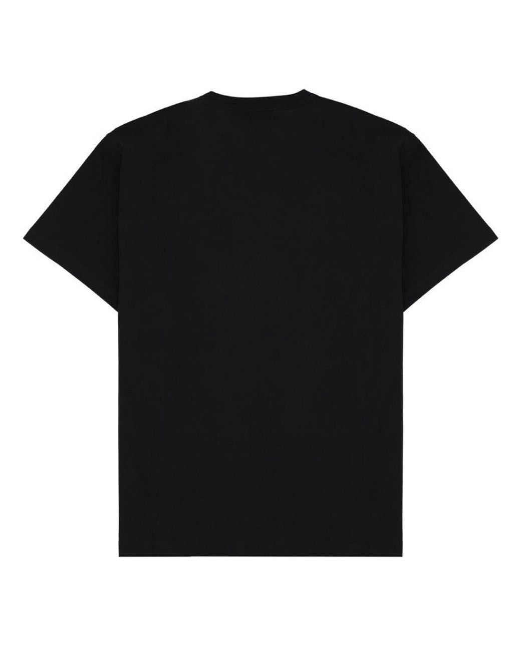Versace Jeans Couture Black Graphic Crew Neck T-Shirt for men