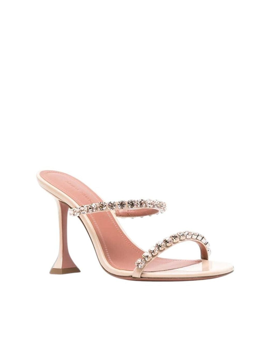 AMINA MUADDI Pink Embellished Gigi Heels