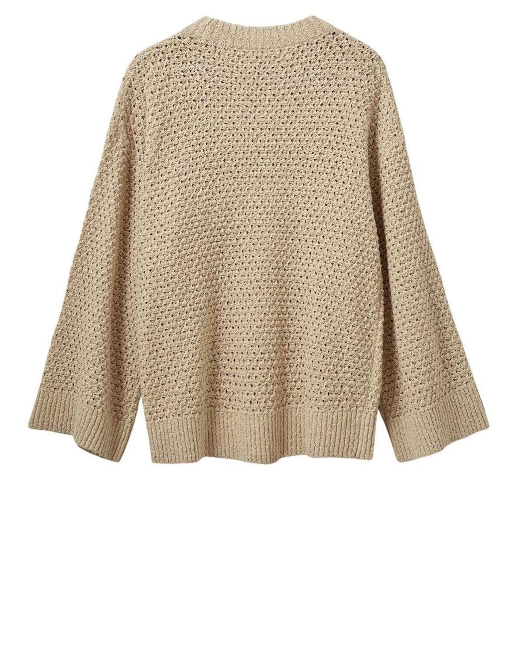THE GARMENT Natural Knitted Round Neck Sweater