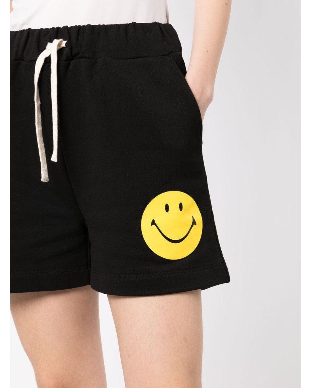 Joshua Sanders Black Smiley Logo Shorts