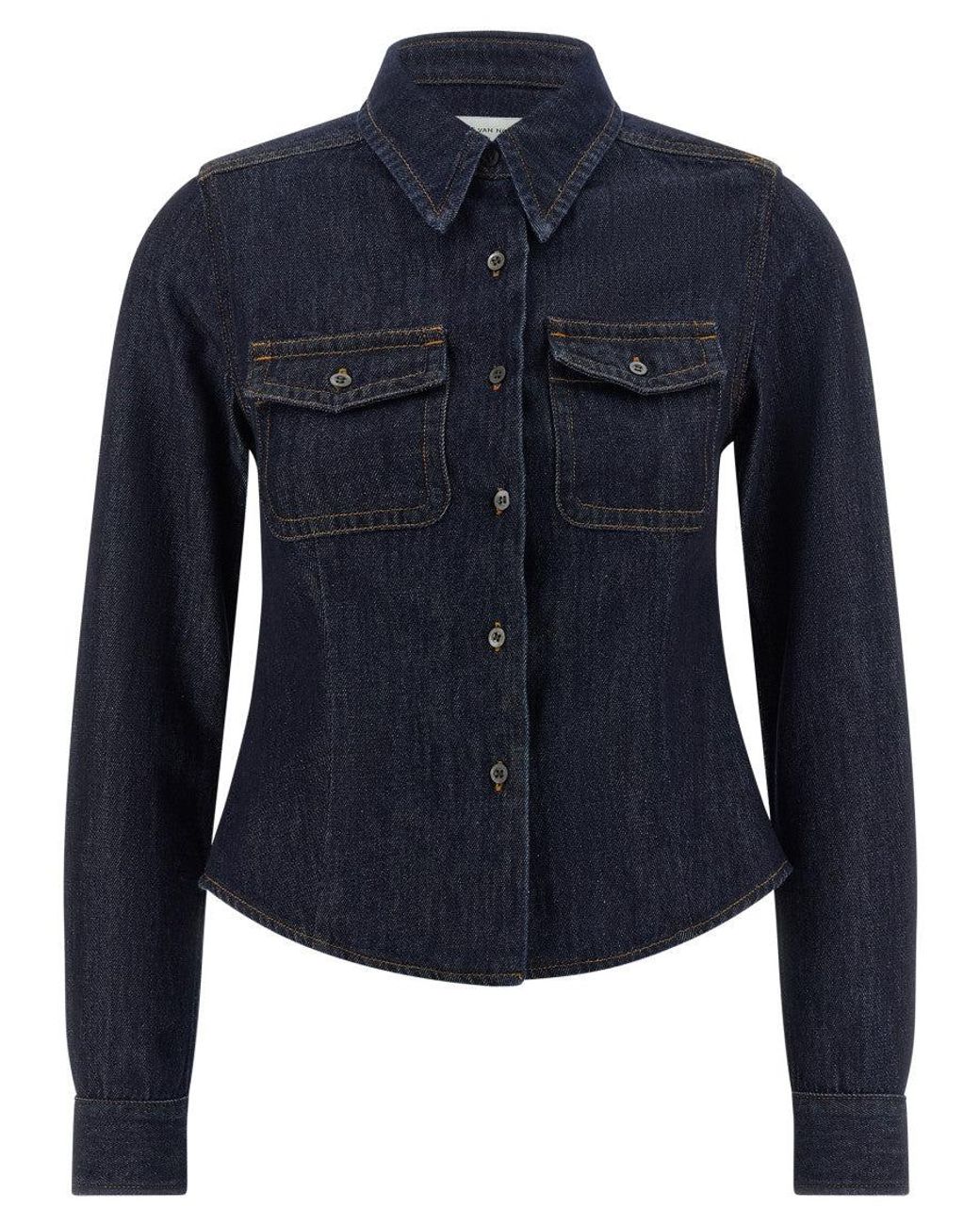 Dries Van Noten Blue Regular Solid Shirt