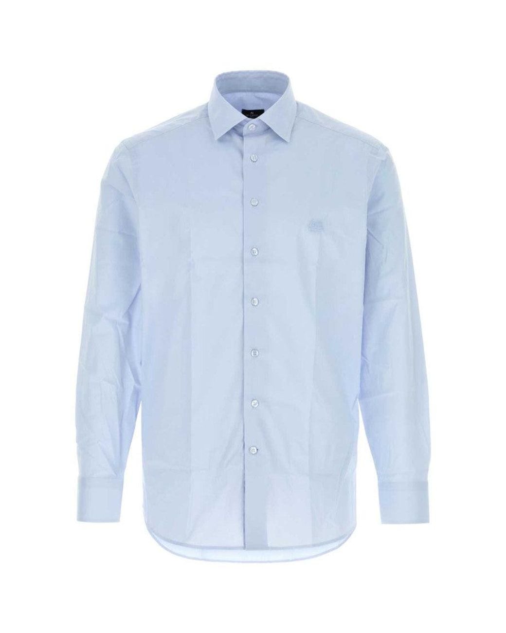 Etro Blue Light Regular Shirt for men