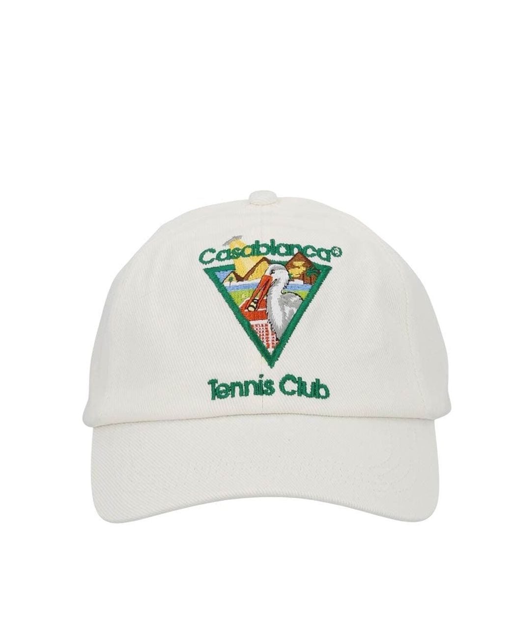 Casablanca White Graphic Logo Baseball Cap for men