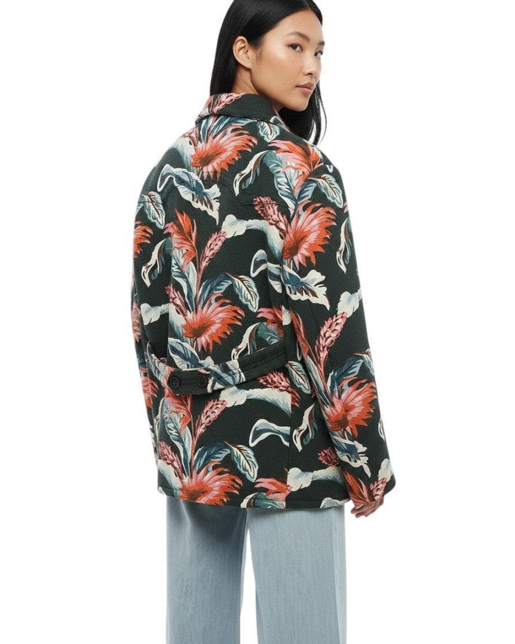 Maison Margiela Multicolor Floral Notched Lapel Blazer