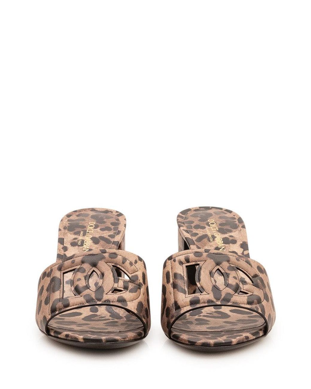 Dolce & Gabbana Natural Print Slip On Heels