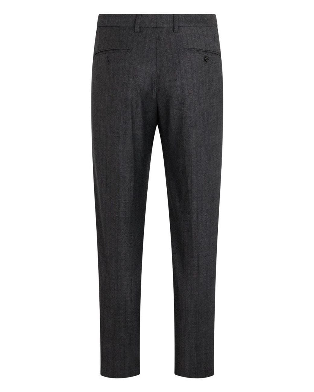 Dolce & Gabbana Gray Dark Pleated Pants for men
