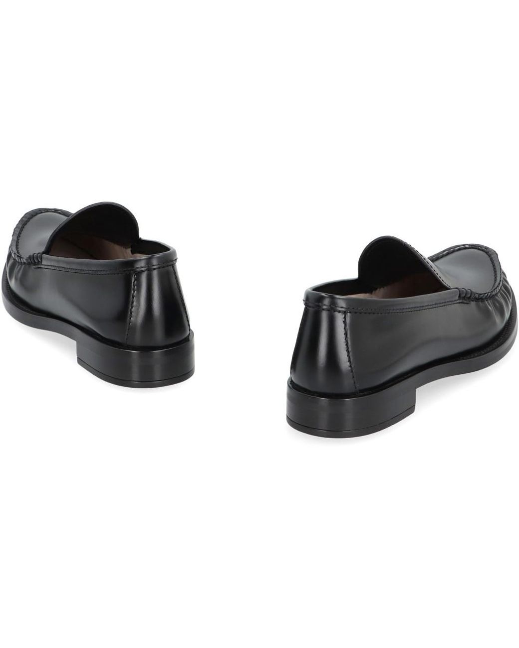 Prada Black Leather Loafers Calf