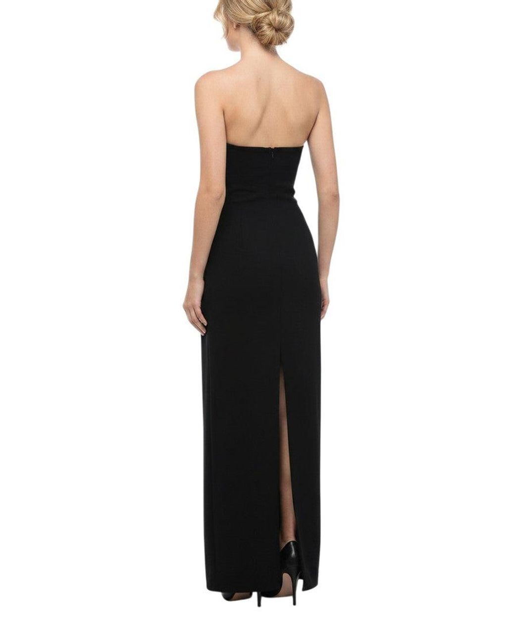 Monot Black Strapless Maxi Dress