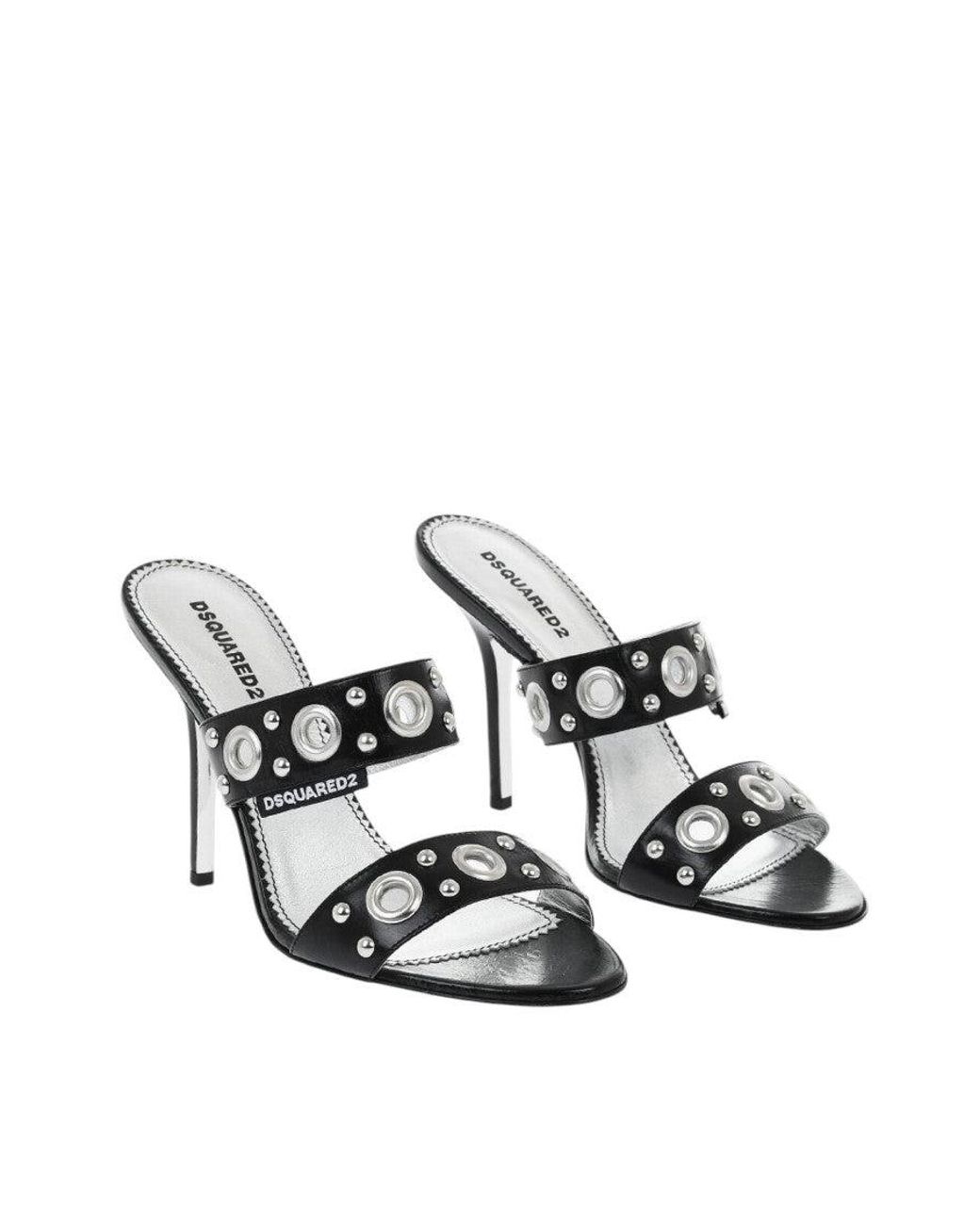 DSquared² White Leather Heels