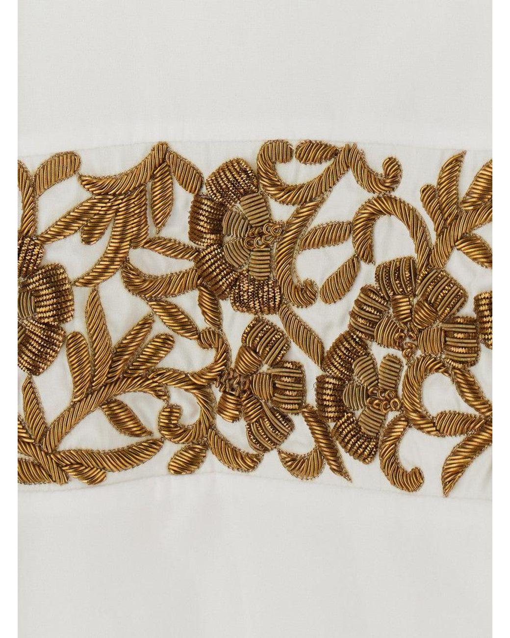 Dries Van Noten White Regular Embroidered Shirt